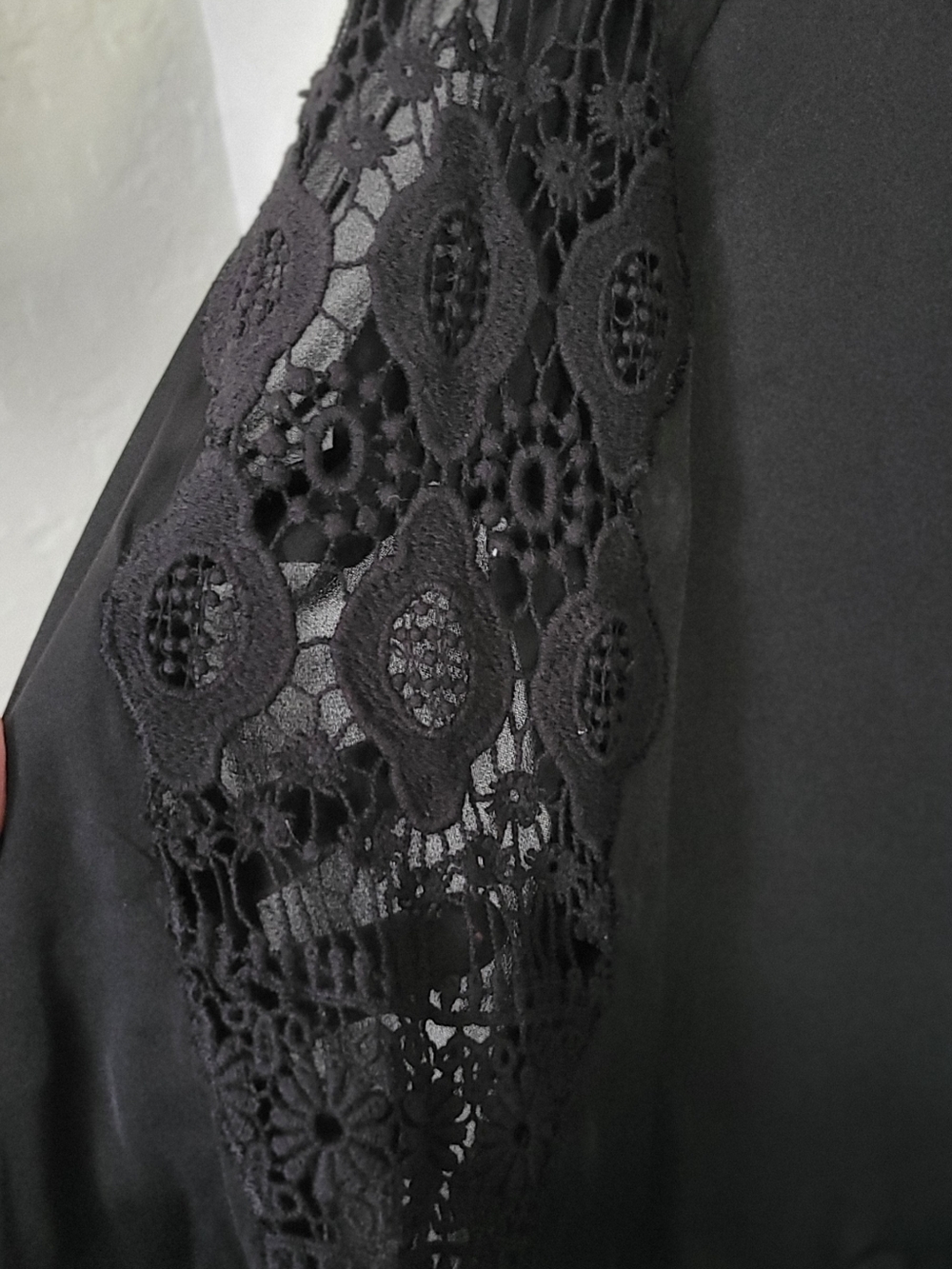 Chico's Black Embroidered BoHo Blouse - Picture 2 of 10